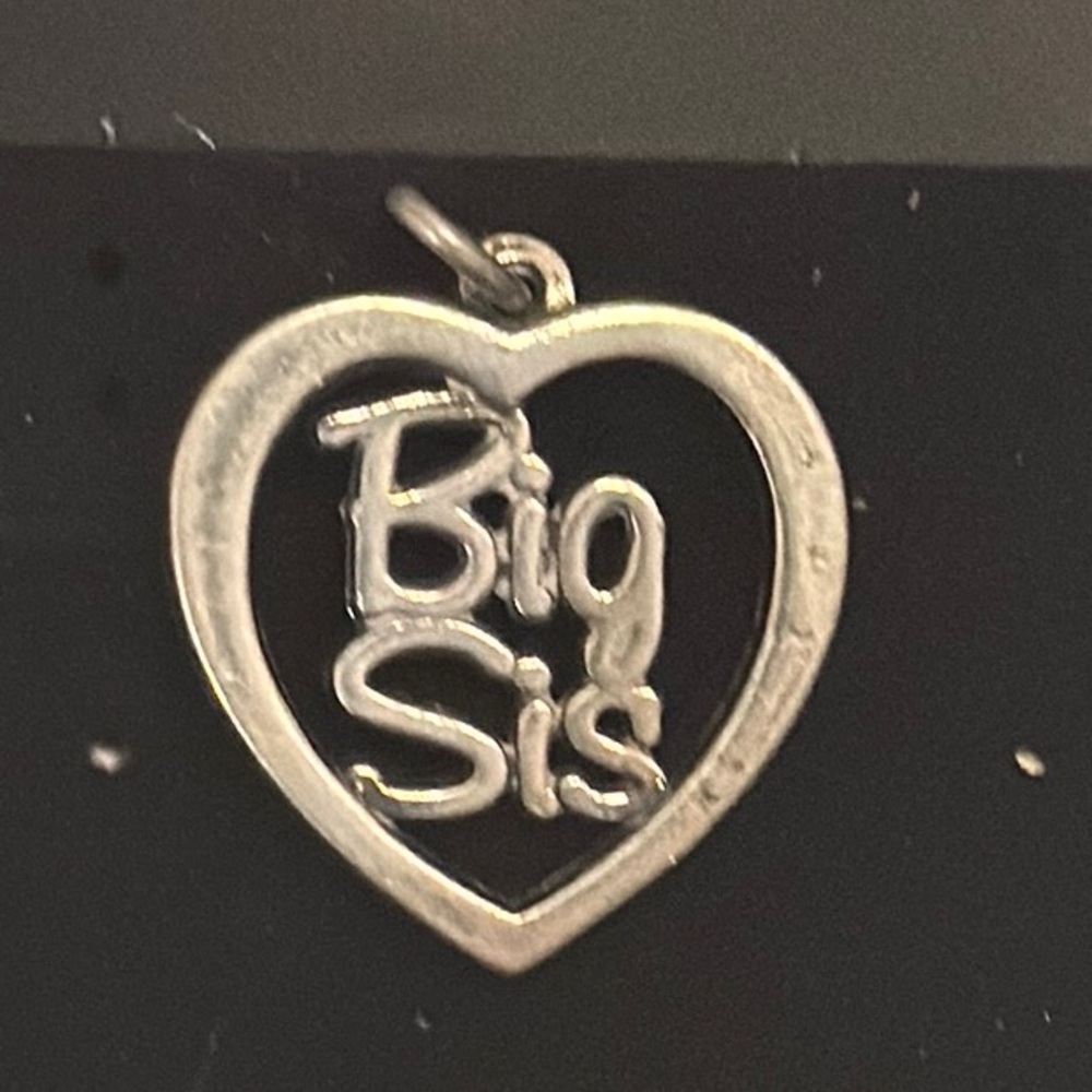 NEW Sterling Silver 'Big Sis' Heart Pendant